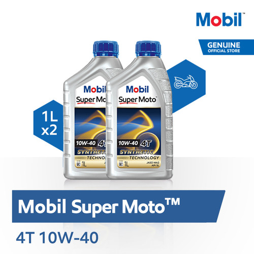 Oli Motor - Mobil Super Moto 10W-40 (1 liter) (2 Botol)