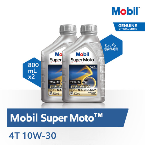 Oli Motor - Mobil Super Moto 10W-30 (0.8 liter) (2 Botol)