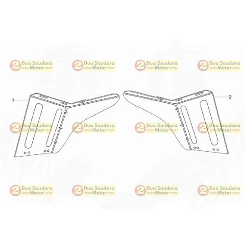 Spakbor Belakang Set Viar Roda 3 Karya Bit 100 cc Matic / Rear Fender