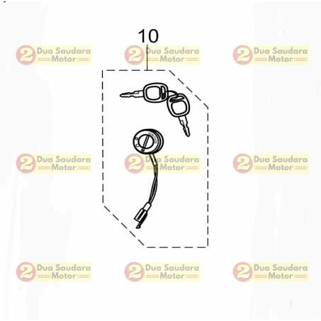 Kunci Kontak Sepeda Listrik Akasha / Key Set E-Bike Akasha