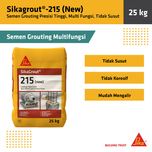 Sika Sikagrout 215 New Semen Grouting Beton Concrete Pondasi 25kg