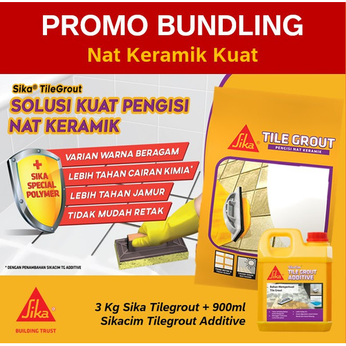 Bundling Sika Tilegrout Additive Pengisi Nat Keramik Kuat