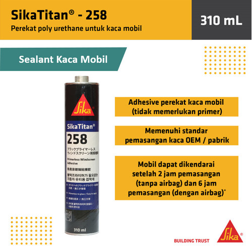 Sika Titan Sikaflex 258 black Perekat Lem Kaca Mobil 310ml