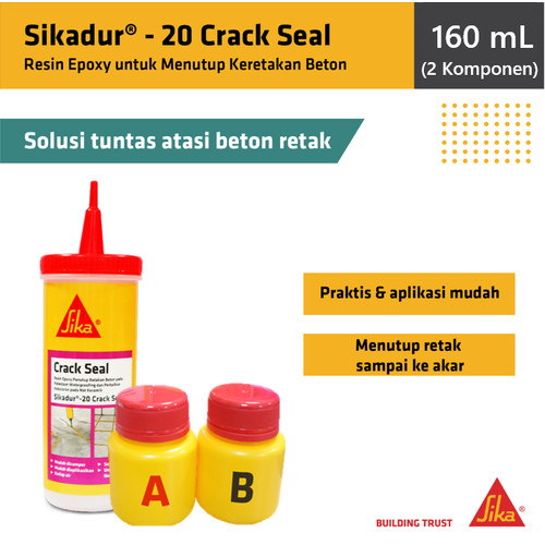 Sikadur20 Crack Seal Epoxy Tambal Retak Dak Lantai Beton 160ml