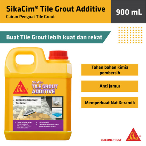 Sikacim Tilegrout Additive Obat Nat Tahan Kimia Kamar Mandi 900ml