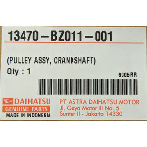 Pulley / Poly Kruk As Crankshaft Avanza Xenia 1.3CC 13470-BZ011-001