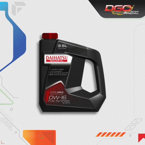 Daihatsu Genuine Oil 0W-16 API SN/GF-5 Fully Synthetic 3.5L (Baru)