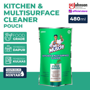 Mr Muscle Kitchen & Multi-Surface Cleaner Pouch 480ml-pembersih kulkas