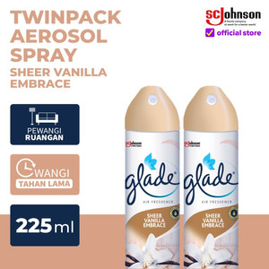 Twin Pack Glade Aerosol Sheer Vanilla Embrace 225ml