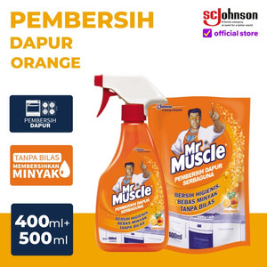 Mr Muscle Kitchen Orange Pump 500mL & Refill Orange 400mL