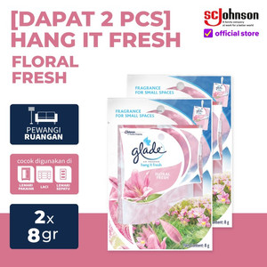 (Dapat 2pcs) Glade Hang It Fresh Pengharum Lemari Floral Fresh 8gr