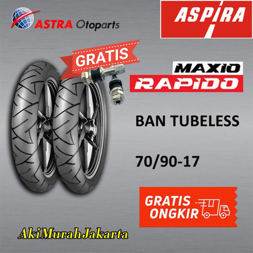 Ban Tubeless Maxio Rapido 70/90-17 Aspira Original Astra