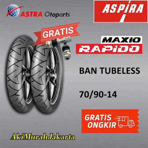 Ban Tubeless Maxio Rapido 70/90-14 Aspira Original Astra