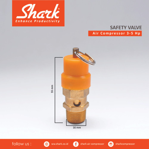 Safety Valve kompresor Shark 3-10Hp