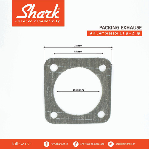 Packing Exhause kompresor Shark 1-2Hp