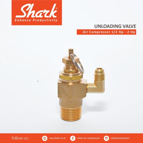 Unloading Valve kompresor Shark 1/2-2Hp