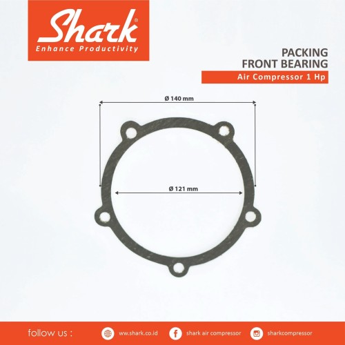 Packing Front Bearing Case Kompressor 1Hp Shark