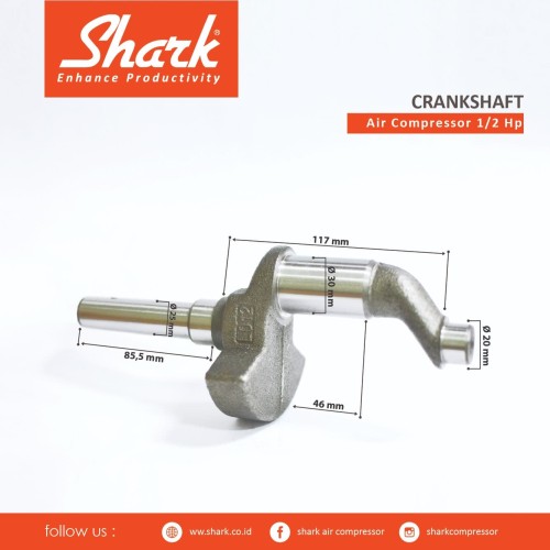 Crankshaft kompressor 1/2Hp Shark