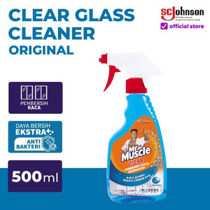 Mr Muscle Glass Liquid Blue Pump 500mL Pembersih Kaca