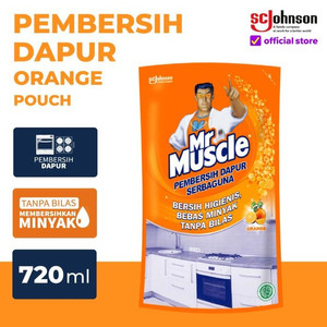 Mr Muscle Kitchen Pembersih Dapur Pouch Orange 720ml