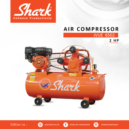 Kompresor 2Hp Tangki 100liter Unloading + Engine Air Compressor Shark