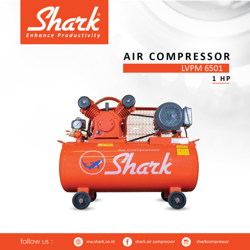 Kompresor 1Hp Tangki 83 Liter Shark Air Compressor Auto+Motor LVPM6501