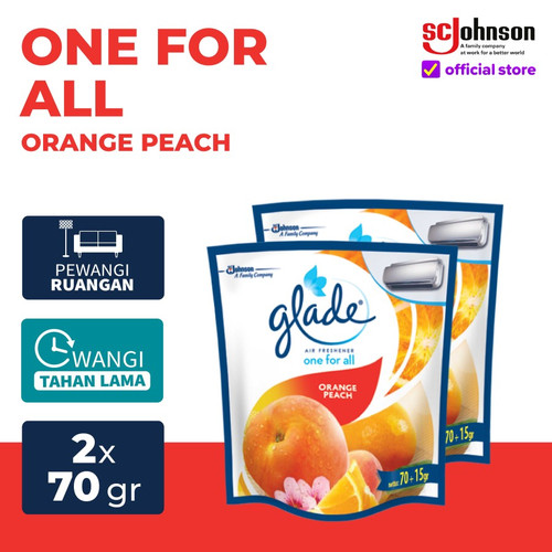 (Twin Pack) Glade One For All Orange Peach Refill 70gr