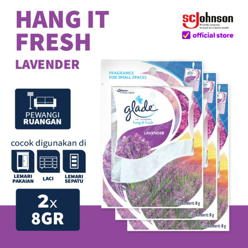 [Dapat 3 pcs] Glade Hang It Fresh Lavender 8gr