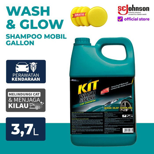 KIT Wash & Glow Shampo Mobil Galon 3.7 Liter