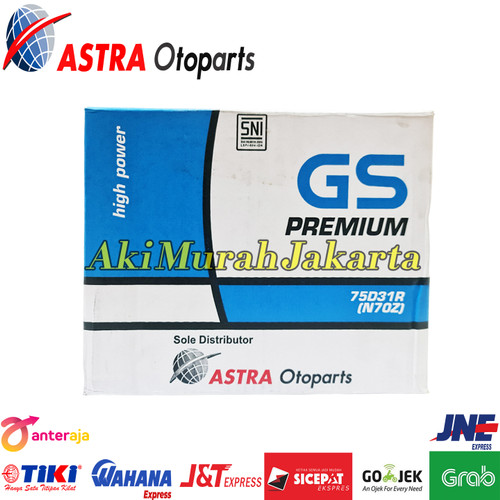 Aki Mobil Volvo 244 Gs Premium Astra Ns70 Aki Basah 12V / 65 Ah