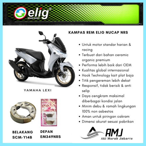 Kampas Rem Depan Belakang Yamaha Lexi Elig Scmy14b Em349 Nrs