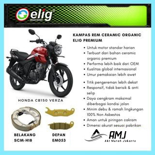 Kampas Rem Depan Belakang Honda CB150 Verza ELIG SCMH18 - EM053