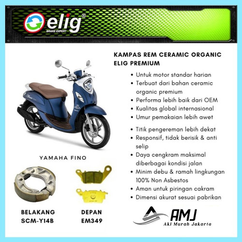 Kampas Rem Depan Belakang Yamaha Fino ELIG SCMY14B - EM349