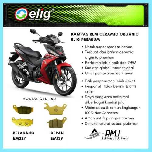 Kampas Rem Depan Belakang Honda GTR 150 ELIG EM327 - EM139