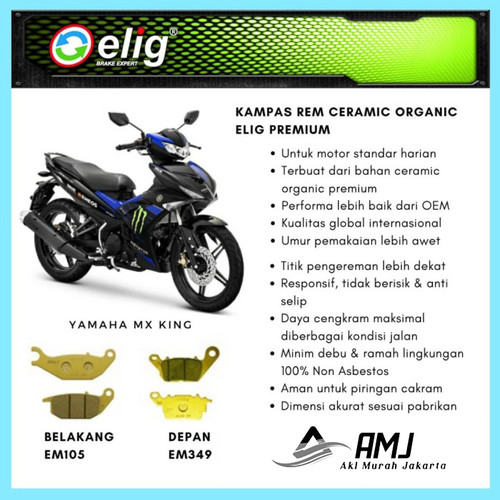 Kampas Rem Depan Belakang Yamaha MX KING ELIG EM105 - EM349