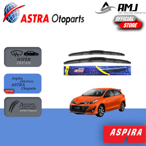 WIPER ASPIRA EXPOSIO YARIS / MAZDA 6 / HYUNDAI i 20 UKURAN 24 & 16