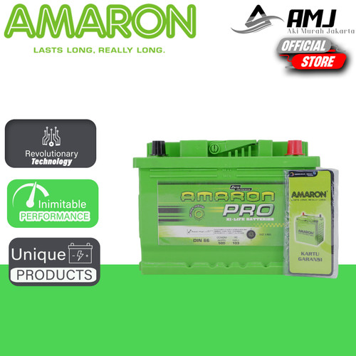 GARANSI 1 TAHUN Aki Mobil Din 66 55559 Amaron Aki Kering 12V / 66Ah