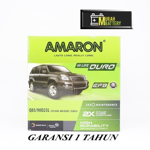 Aki Mobil MAZDA CX 6 SKYACTIVE Q85 / 90D23L Amaron Hi-Life 12V / 65Ah