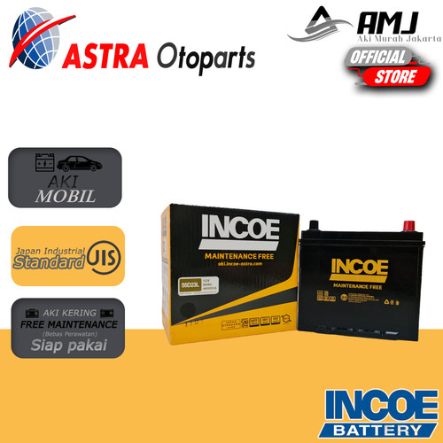 Aki Mobil Hyundai Trajet INCOE MF Astra 55D23L Aki Kering 12V / 60 Ah