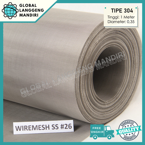 WIREMESH 26 STAINLESS (1M) (304) / SARINGAN STAINLESS WIRE MESH 26