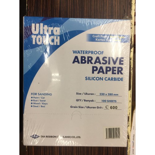 AMPLAS LEMBARAN ULTRA GRADE 220 360 600 / KERTAS AMPLAS