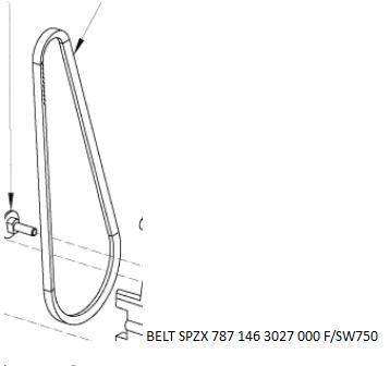 [10032138] NILFISK BELT SPZX 787 146 3027 000 F/SW750