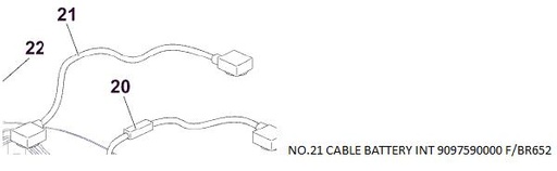 [10030319] NILFISK CABLE BATTERY INT 9097590000 F/BR652