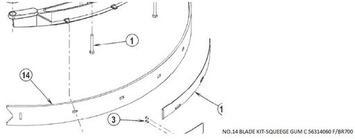 [10030318] NILFISK BLADE KIT-SQUEEGE GUM C 56314060 F/BR700