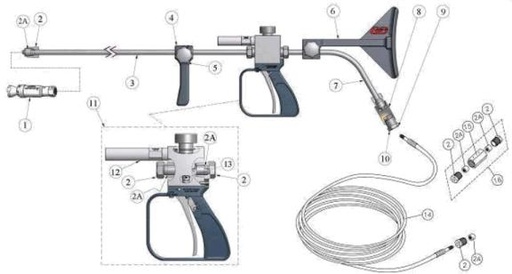 [10029568] NILFISK DUMP GUN/LANCE 40K PSI 700550906 F/C2070