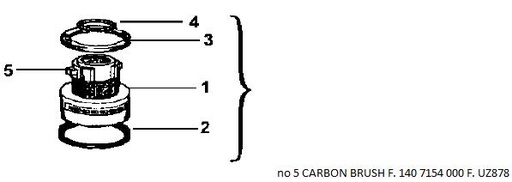 [10026117] NILFISK CARBON BRUSH 140 7169 000 F/UZ878