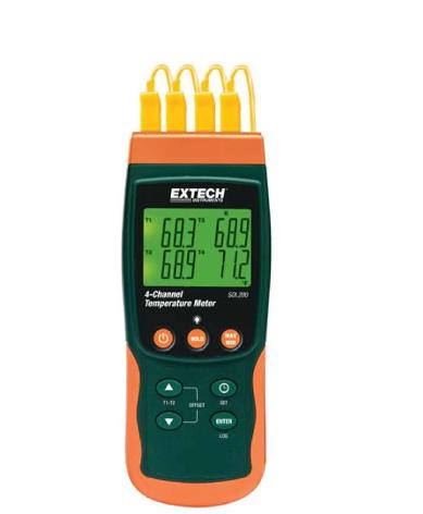 [10080982] EXTECH THERMOMETER LOGGER 4CHANNEL SDL200-NIST