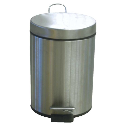 [KW1800470] KRISBOW WASTE BIN ROUND MATT 20L WITH PEDAL