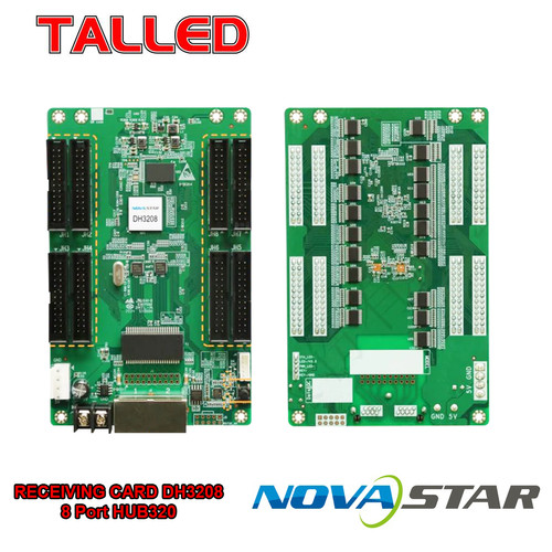 RECEIVING CARD NOVASTAR DH3208 VIDEOTRON 8 PORT HUB320 JNJ TALLED