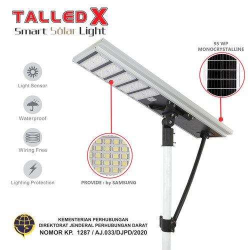 LAMPU JALAN PJU SOLAR CELL TENAGA SURYA TALLED X 250W LED BY Samsung